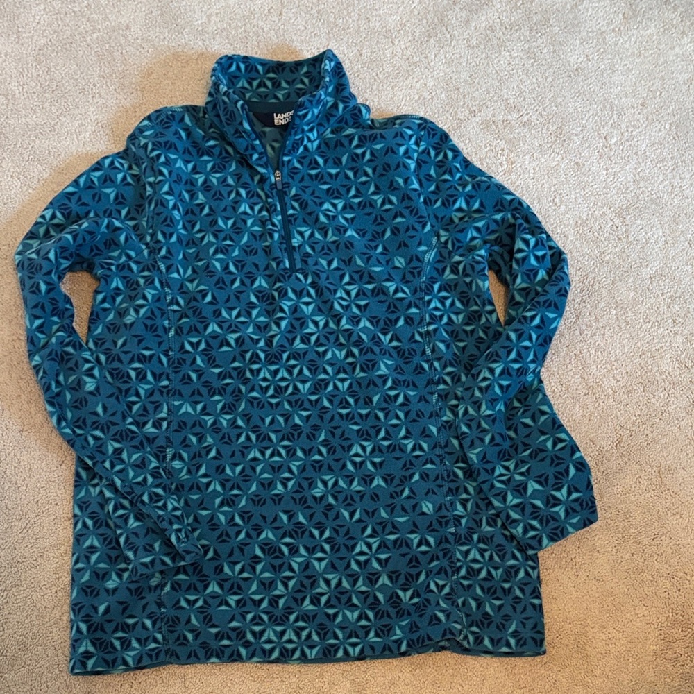 Lands End women’s fleece half zip - barely worn!
